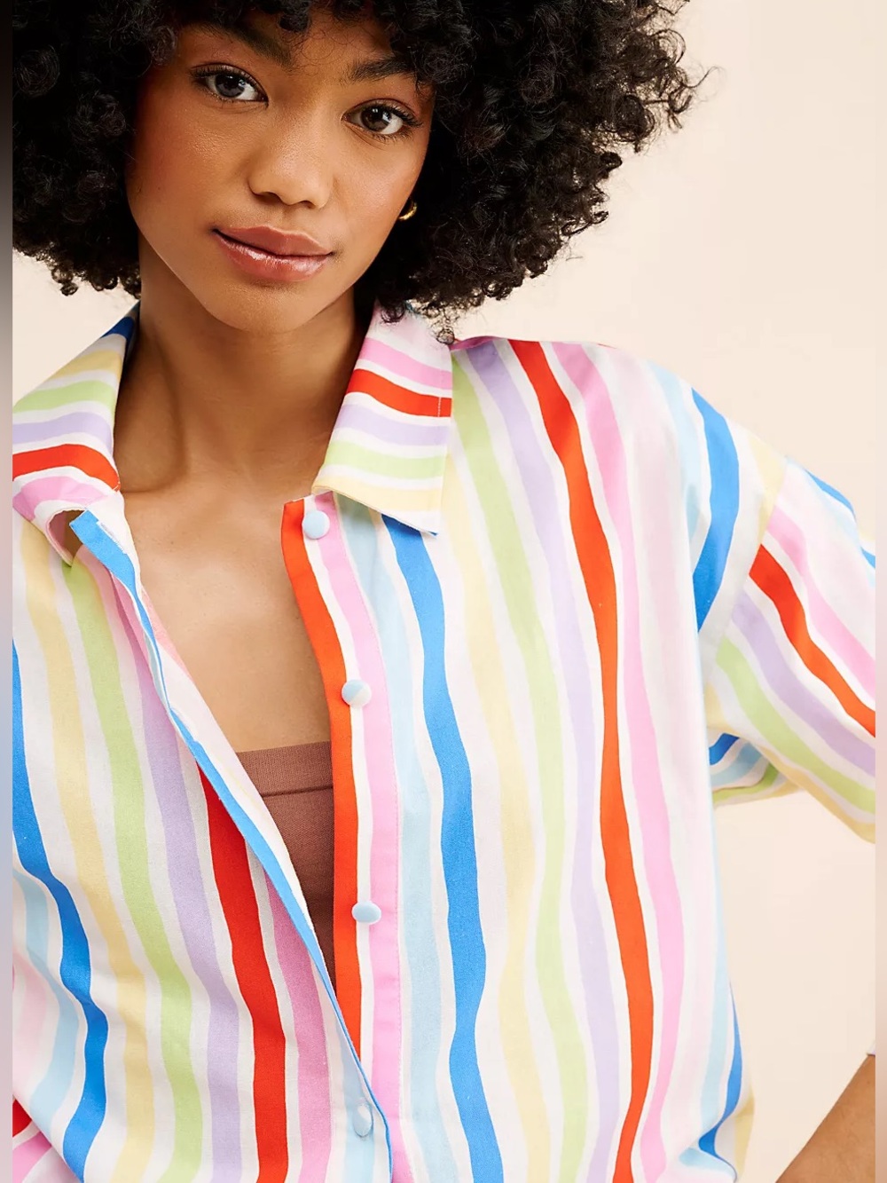 Olivia Rubin Arin Striped Button Down